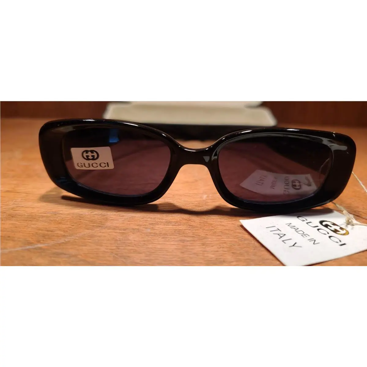 Iconic Vintage  Women`s Black Frame Sunglasses DYF22214R Purple Lenses by Gucci