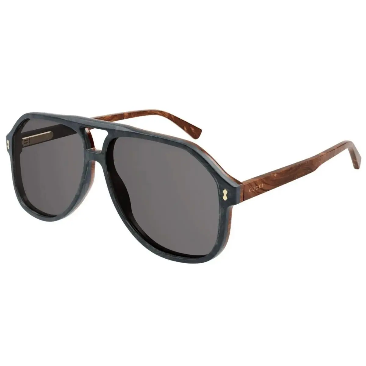 Gucci Sunglasses GG1042S 003 Blue Frame Gray Gradient Lens 60MM