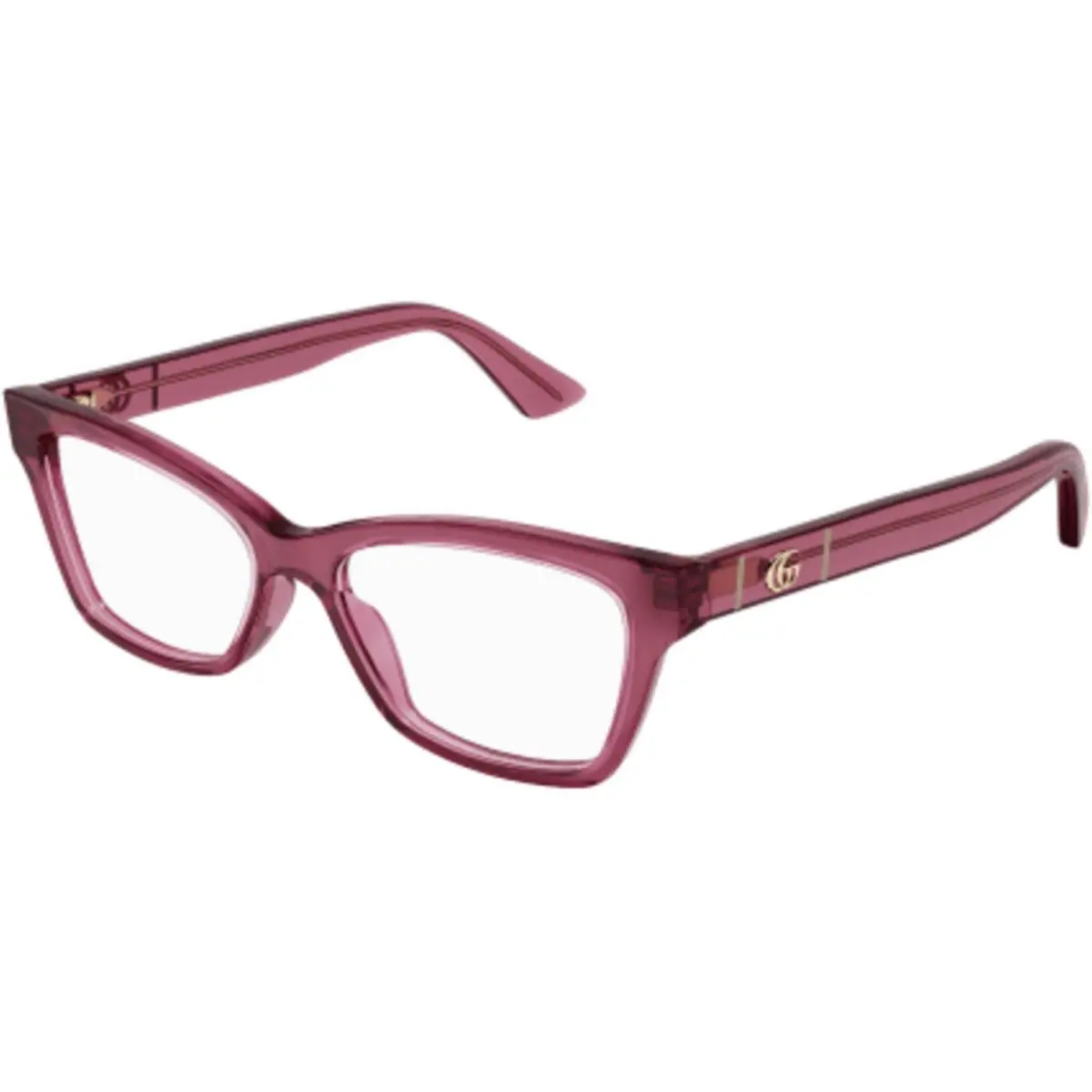 GG 0634 O-010 Burgundy / Transparent 010 Size 55 Eyeglasses by Gucci