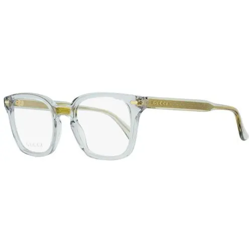 Gucci Rectangular Eyeglasses GG0184O 005 Transparent Gray 50mm 0184