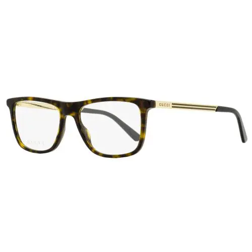 Gucci Classic Rectangular Eyeglasses GG0691O 002 Havana/gold 54mm - Frame: Havana/Gold