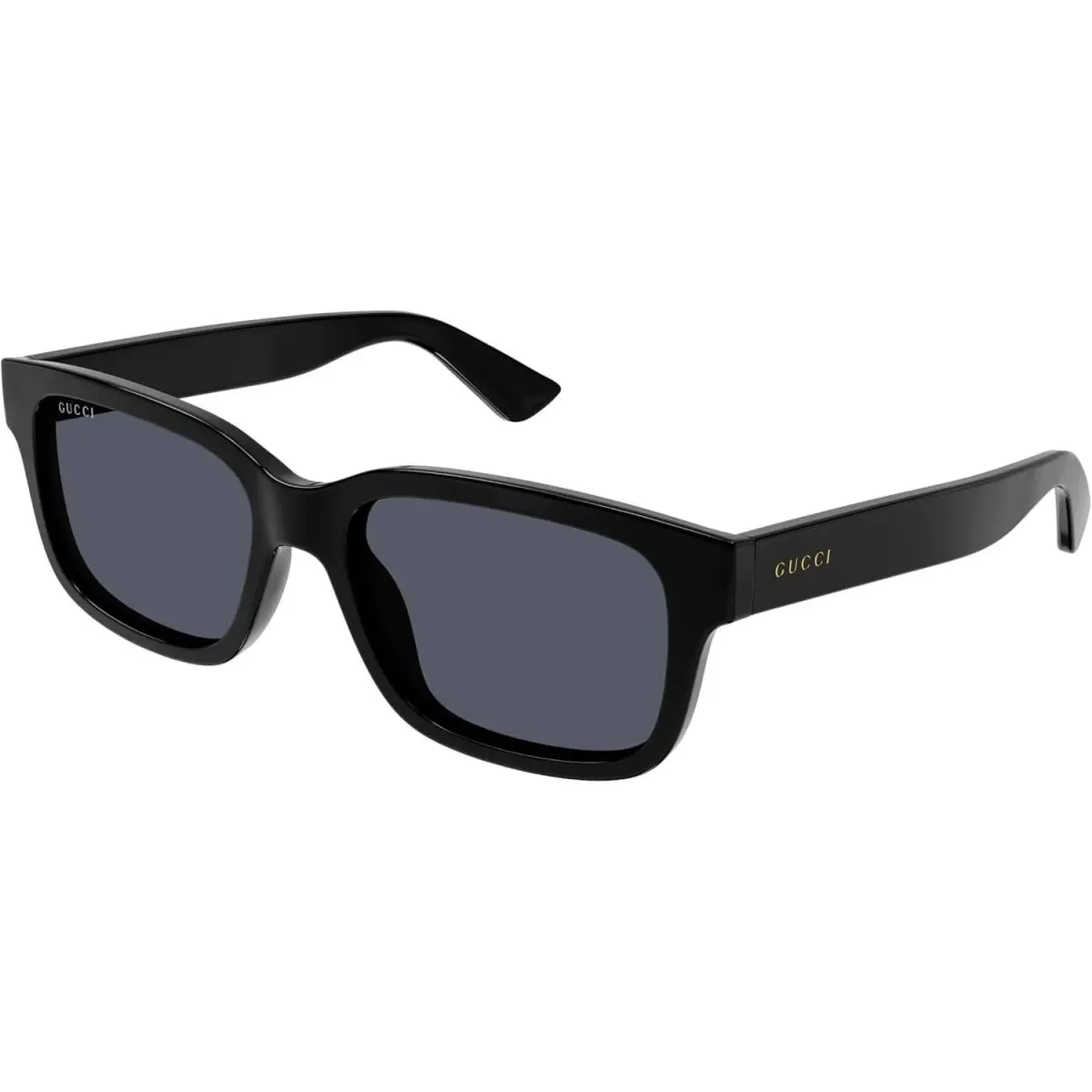 GG1583S 001 Rectangle Sunglasses 56mm Black / Dark Grey Solid Lens by Gucci
