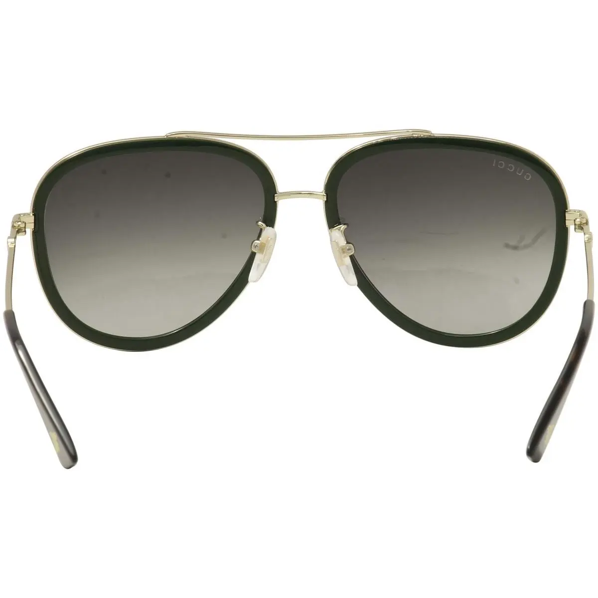 Gucci Aviator Sunglasses GG0062S 003 Gold/Green/Red 57mm 0062 Gucci GG0062S Aviator Sunglasses | EyeOns.com main image 2