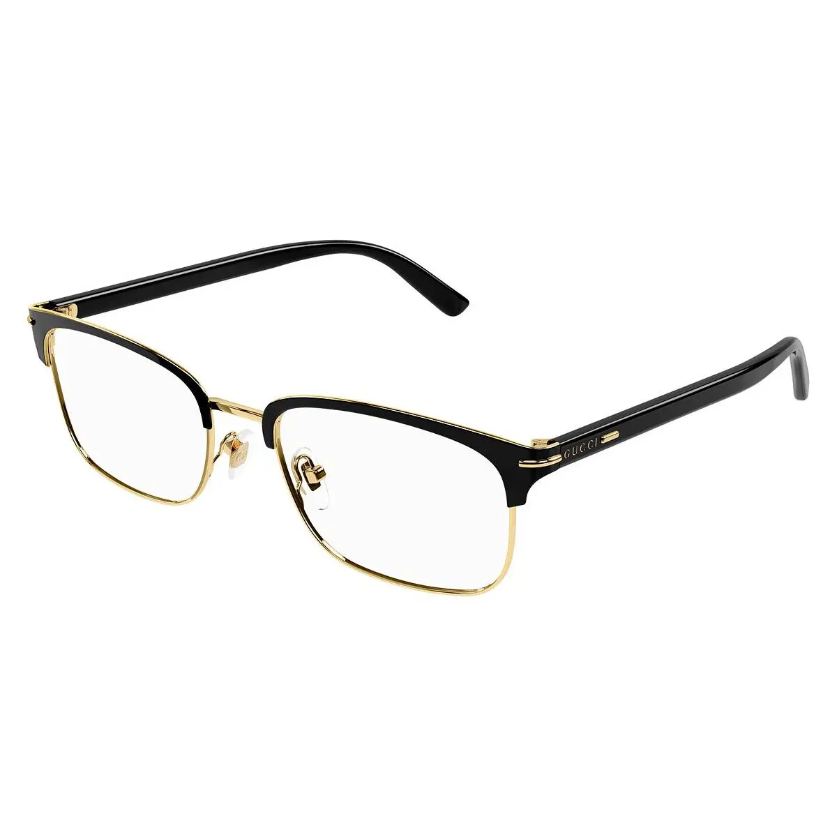 Gucci GG1448O 001 56mm Black Gold Rectangle Eyeglasses Men s Metal Frame