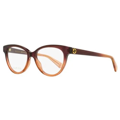 Gucci Oval Eyeglasses GG0373O 003 Brown-rose Ombre 52mm