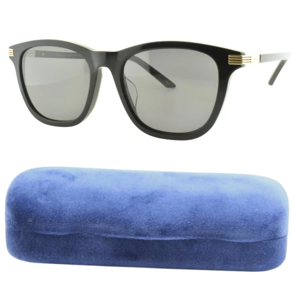 Gucci GG1456SA 001 56-19-150 Black Square Full Rim Womens Sunglasses - Frame: Black, Lens: Gray