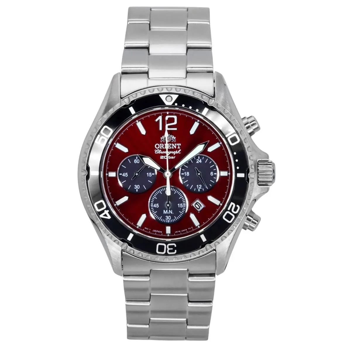Orient Sports Sky Stainless Steel Red Dial Quartz Diver`s RA-TX0207R Men`s Watch