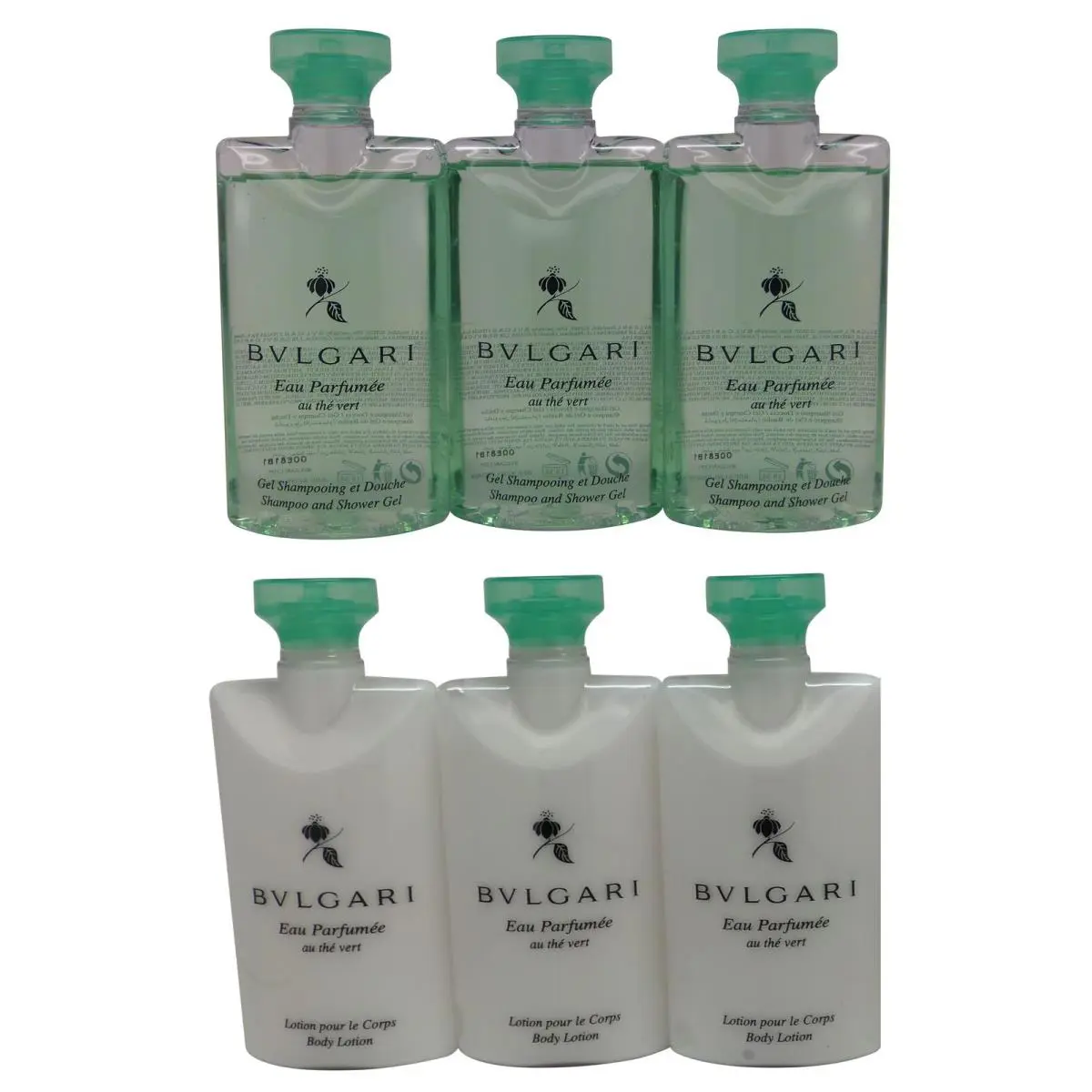 Green Tea au The Vert Shower Gel and Body Lotion 3 of Each by Bvlgari