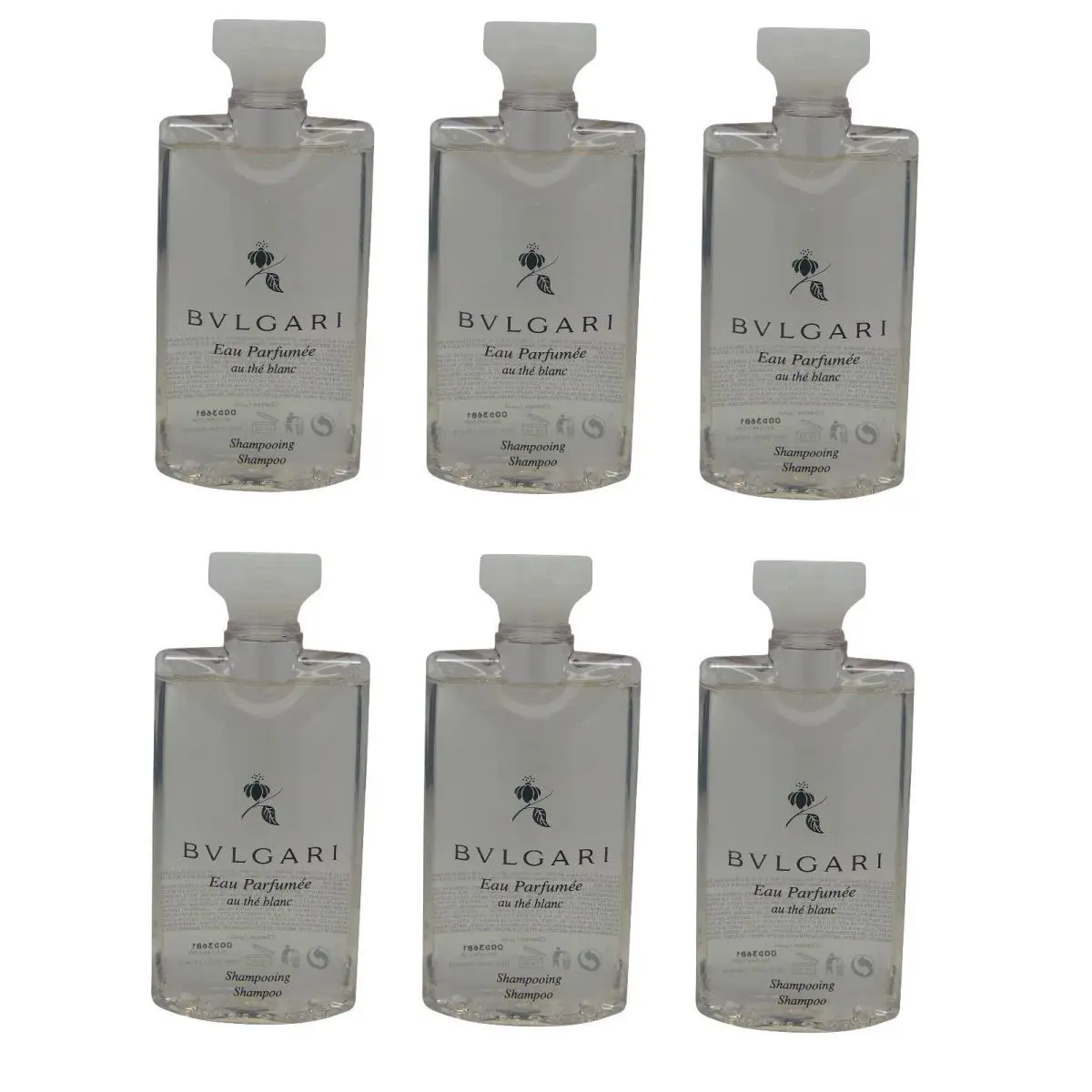 Bvlgari au The Blanc Shampoo Lot of 6 Each 2.5oz Total of 15oz
