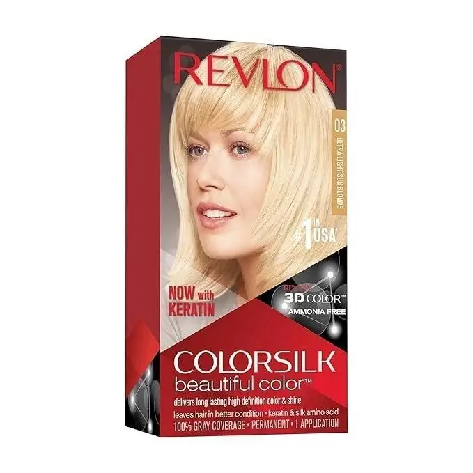Pack of 12 - 1 Case Revlon Colorsilk Hair Color 03 Ultra Light Sun Blonde 3