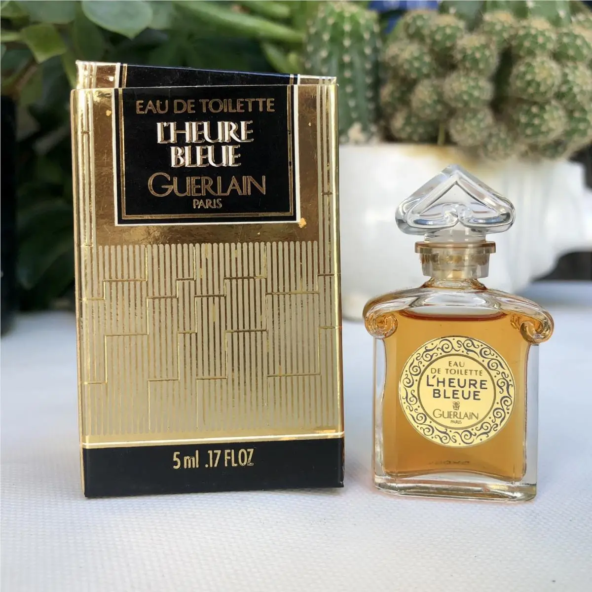 Vintage 1990s LE Huere Bleue Guerlain Edt .17oz Mini Travel Perfume
