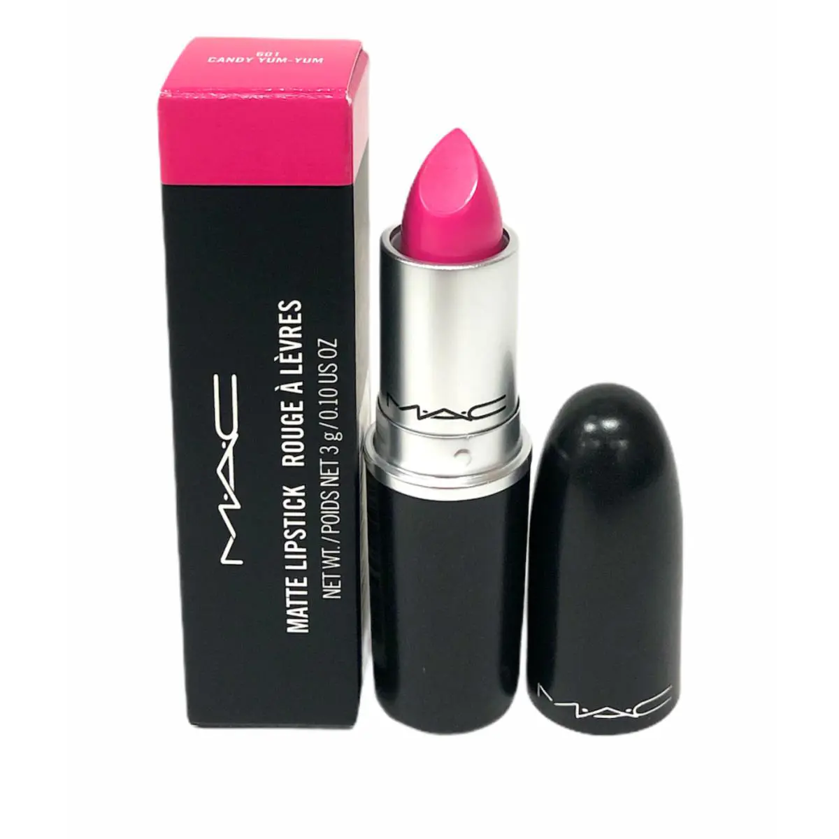 Mac Rouge A Levres Matte Lipstick 3g/0.10Oz You Pick 601 Candy Yum-Yum by MAC Cosmetics