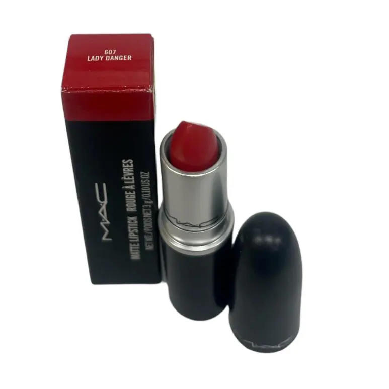 Mac Rouge A Levres Matte Lipstick 3g/0.10Oz You Pick 607 Lady Danger by MAC Cosmetics