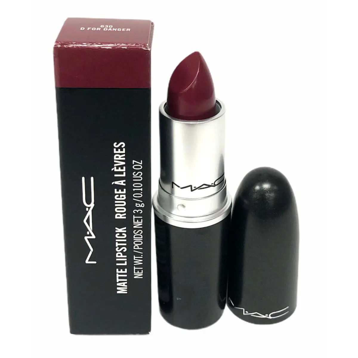 Mac Rouge A Levres Matte Lipstick 3g/0.10Oz You Pick 630 D For Danger by MAC Cosmetics