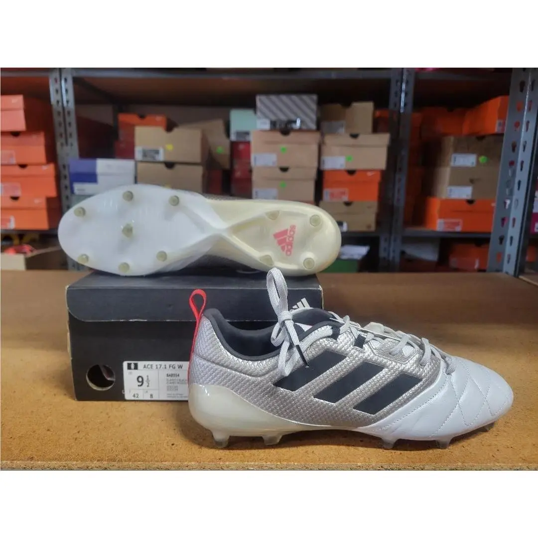 Adidas shoes - Adidas Ace 17.1 FG W - BA8554 - Platinum Metallic Black Red, Women`s: Platinum Metallic Black Red 5