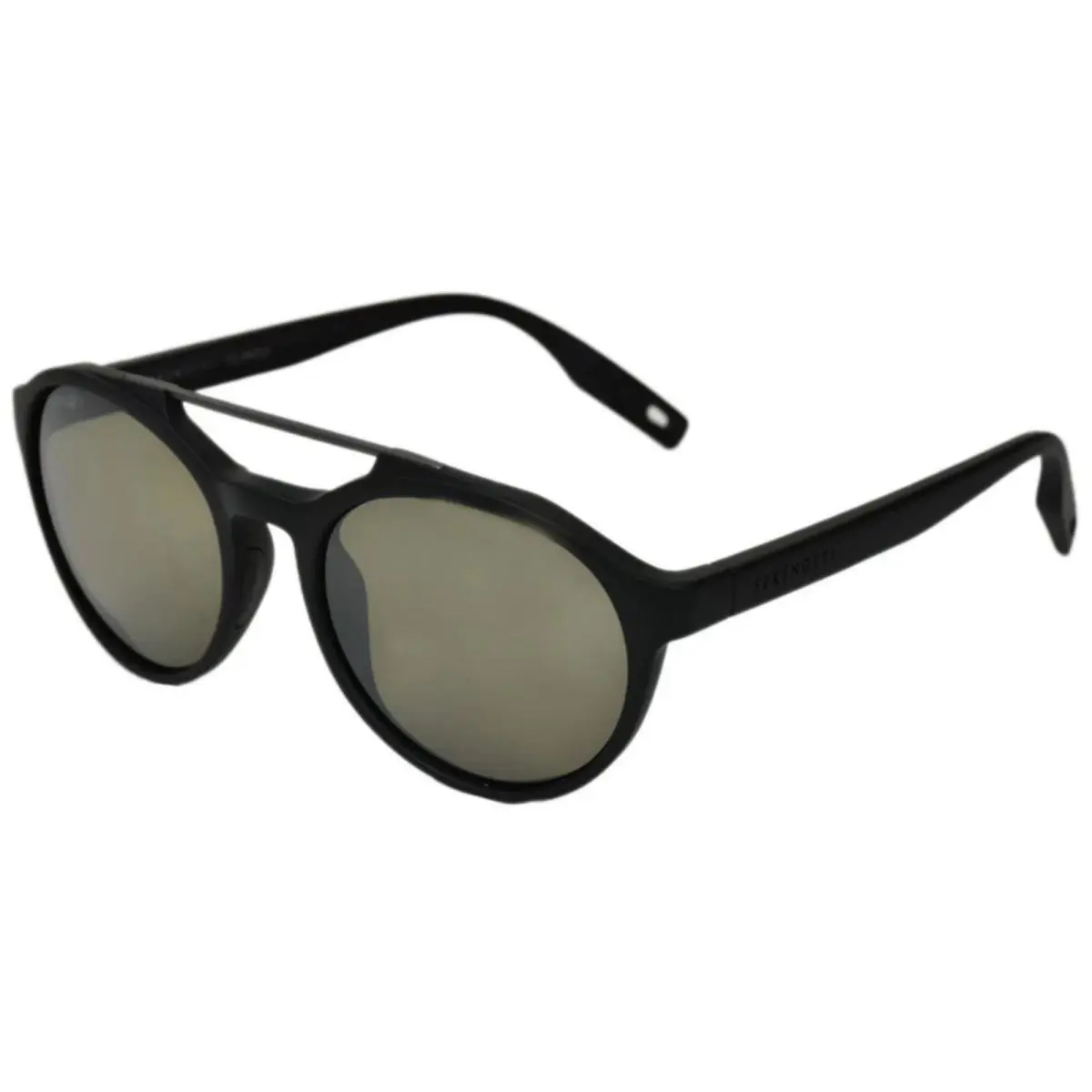 Leandro Polarized Sunglasses Matte Black w/ Glass 555nm Lenses 8591 by Serengeti