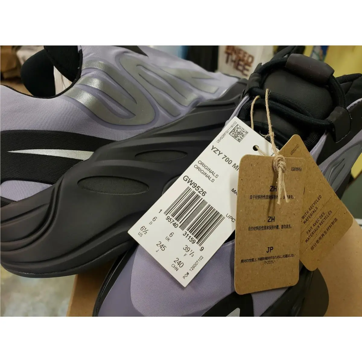 Adidas shoes - adidas Yeezy Boost 700 - Yeezy Boost - GW9526 - Purple (UPC: 195740311599) 3