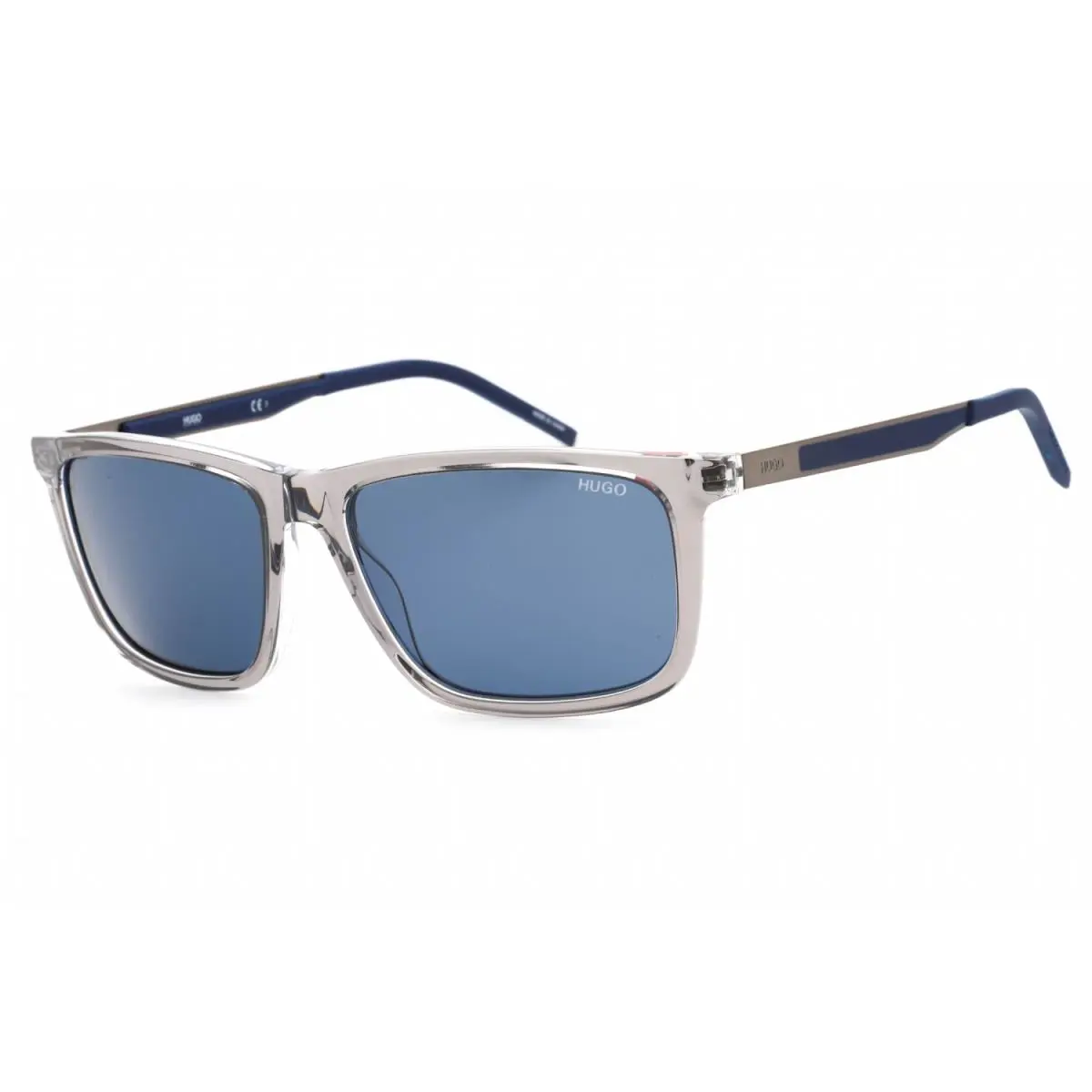 Hugo Boss Men Eyeglasses Size 56mm-145mm-16mm - Frame: grey, Lens: blue