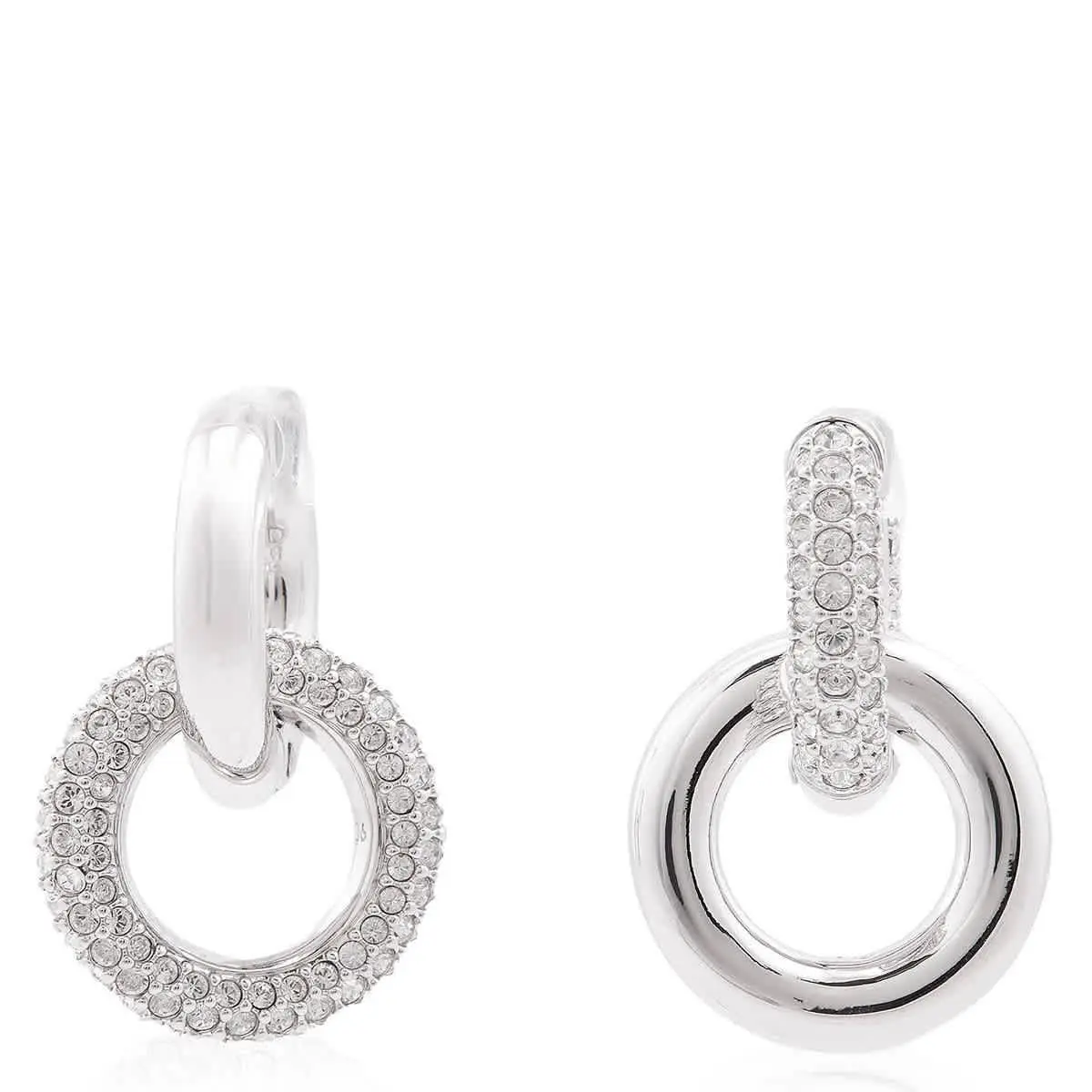 Swarovski Dextera Pierced Earrings Interlinked Rhodium Shiny Clear