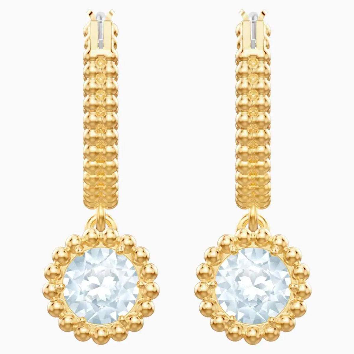 Swarovski White Crystal Gold-tone Plated Oxygen Pierced Earrings 5456652