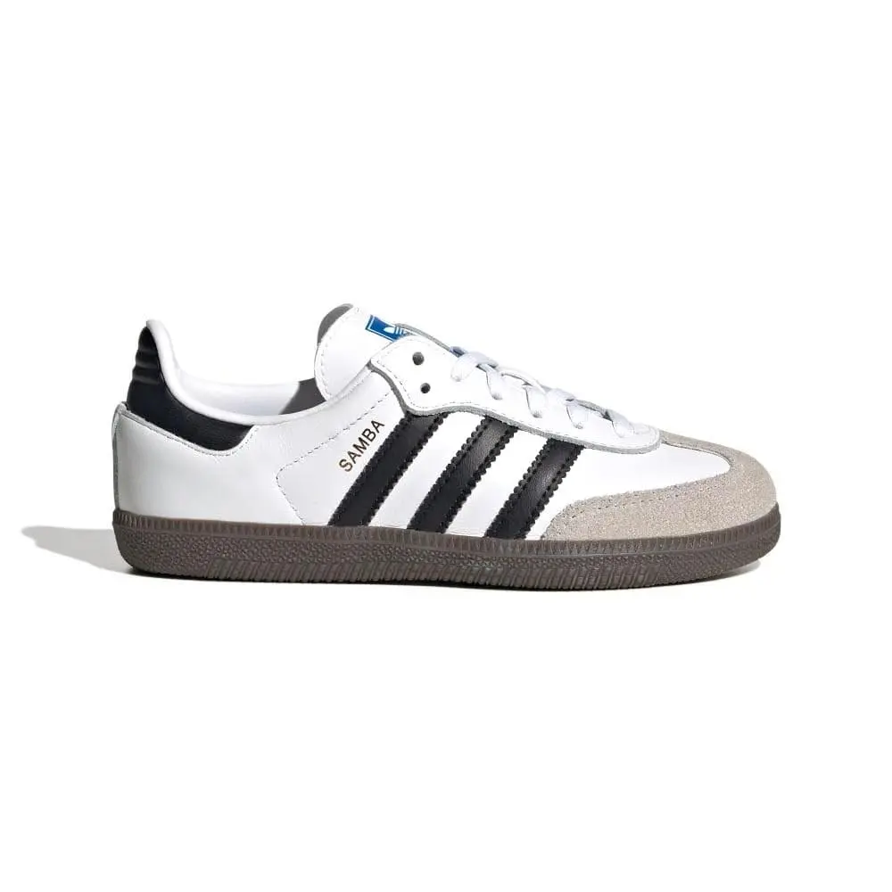 Little Kid`s Adidas Samba OG C Cloud White/core Black-gum IE3677 - 11