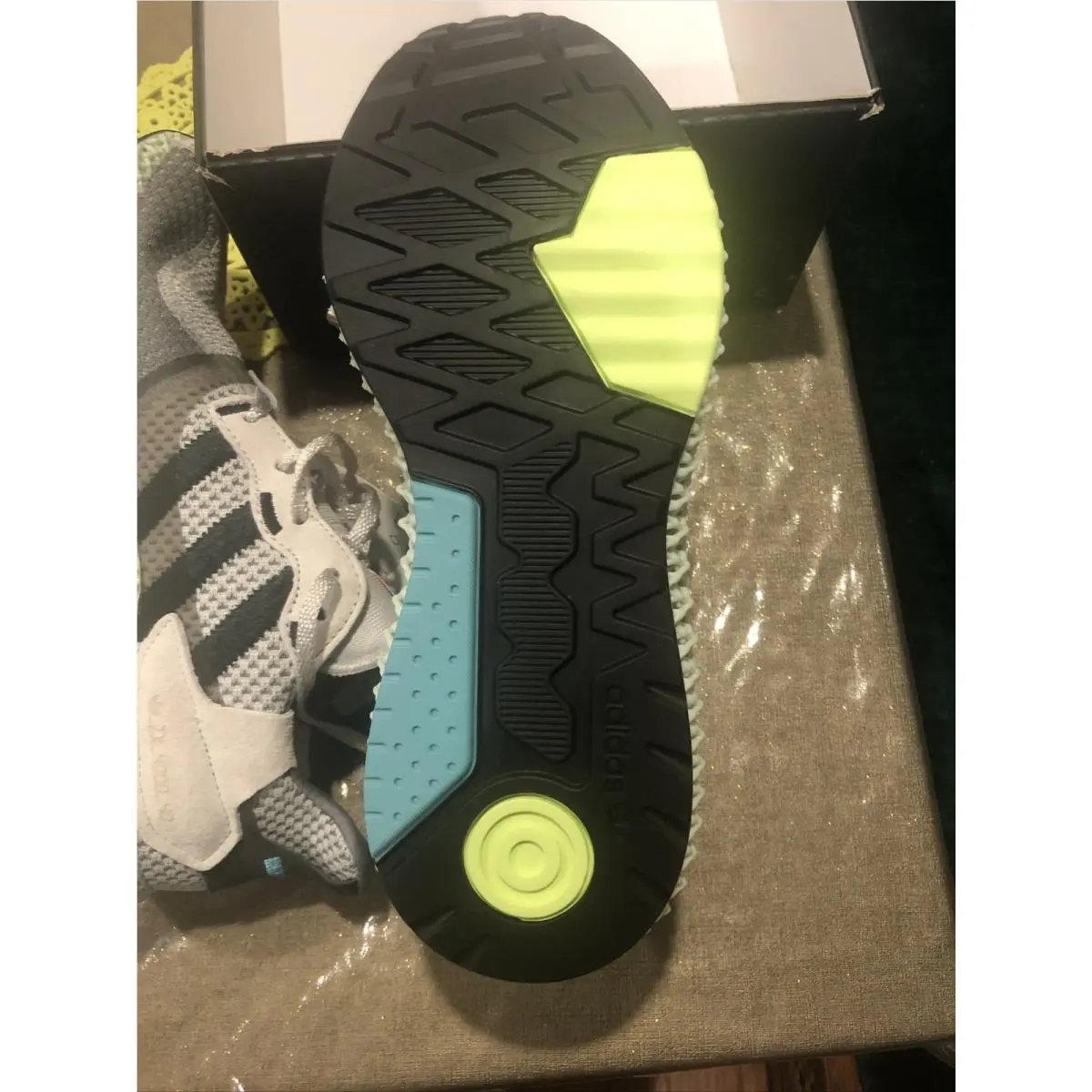 Adidas shoes - adidas ZX 4000 - EF9624 - Gray, Manufacturer: GREY ONE/LINEN GREEN/BRIGHT CYAN 8