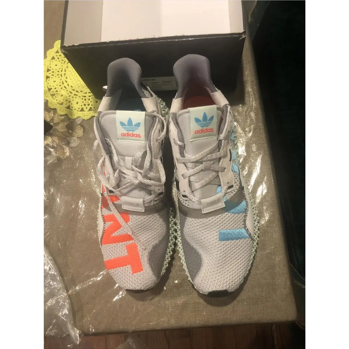 Adidas shoes - adidas ZX 4000 - EF9624 - Gray, Manufacturer: GREY ONE/LINEN GREEN/BRIGHT CYAN 0