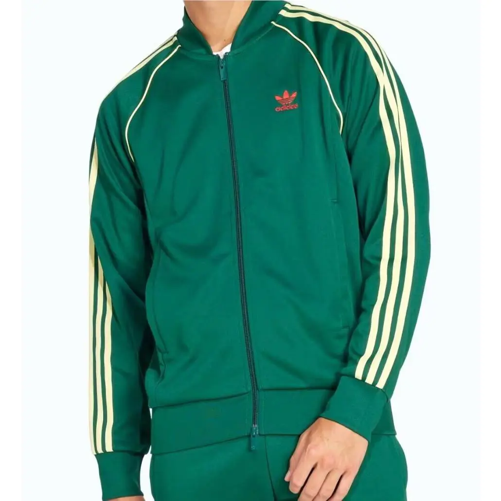 Mens Adidas Originals Superstar Trefoil Track Jacket XL Green Yellow