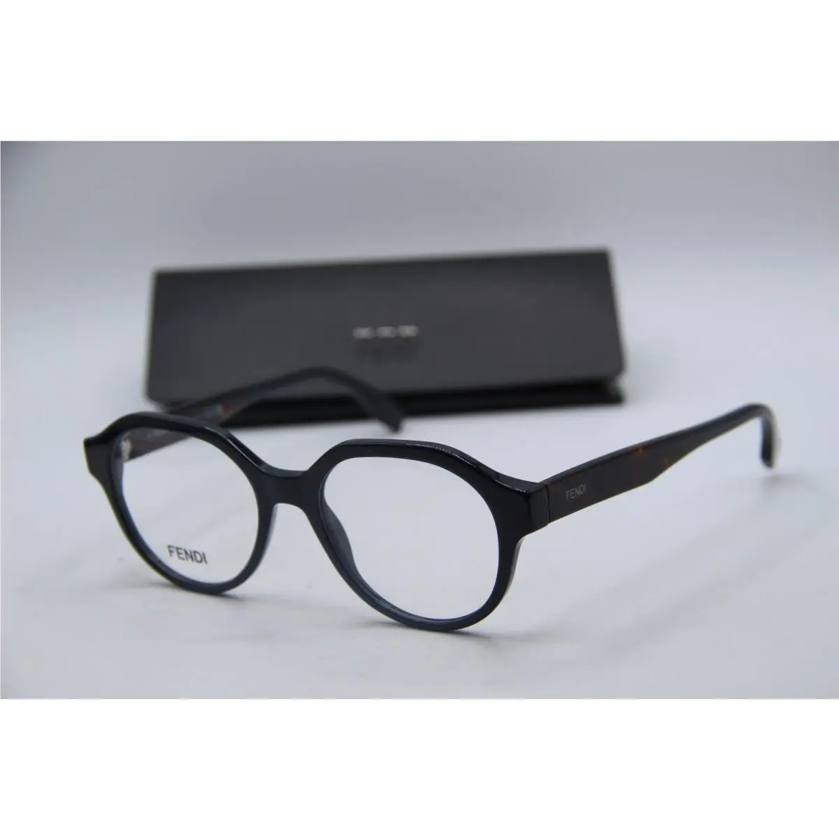 Fendi FE50049I Black 090 Tort Designer Eyeglasses W/case 51-18