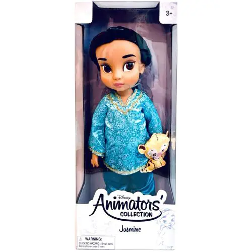Disney Animators Collection Jasmine 16 Vinyl Toddler Doll Age 3 Up