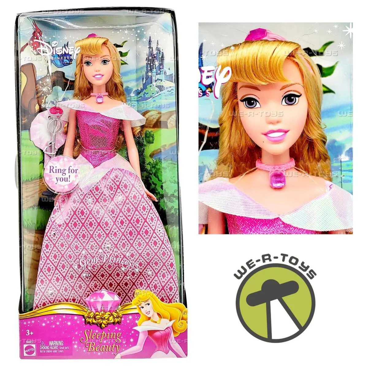 Disney Sparkle Gem Princess Sleeping Beauty Doll 2006 Mattel K6927