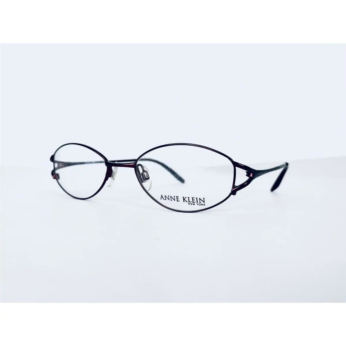 Anne Klein Deep Purple Metal Oval Almond Frame Glasses AK9056 465 49 17 135