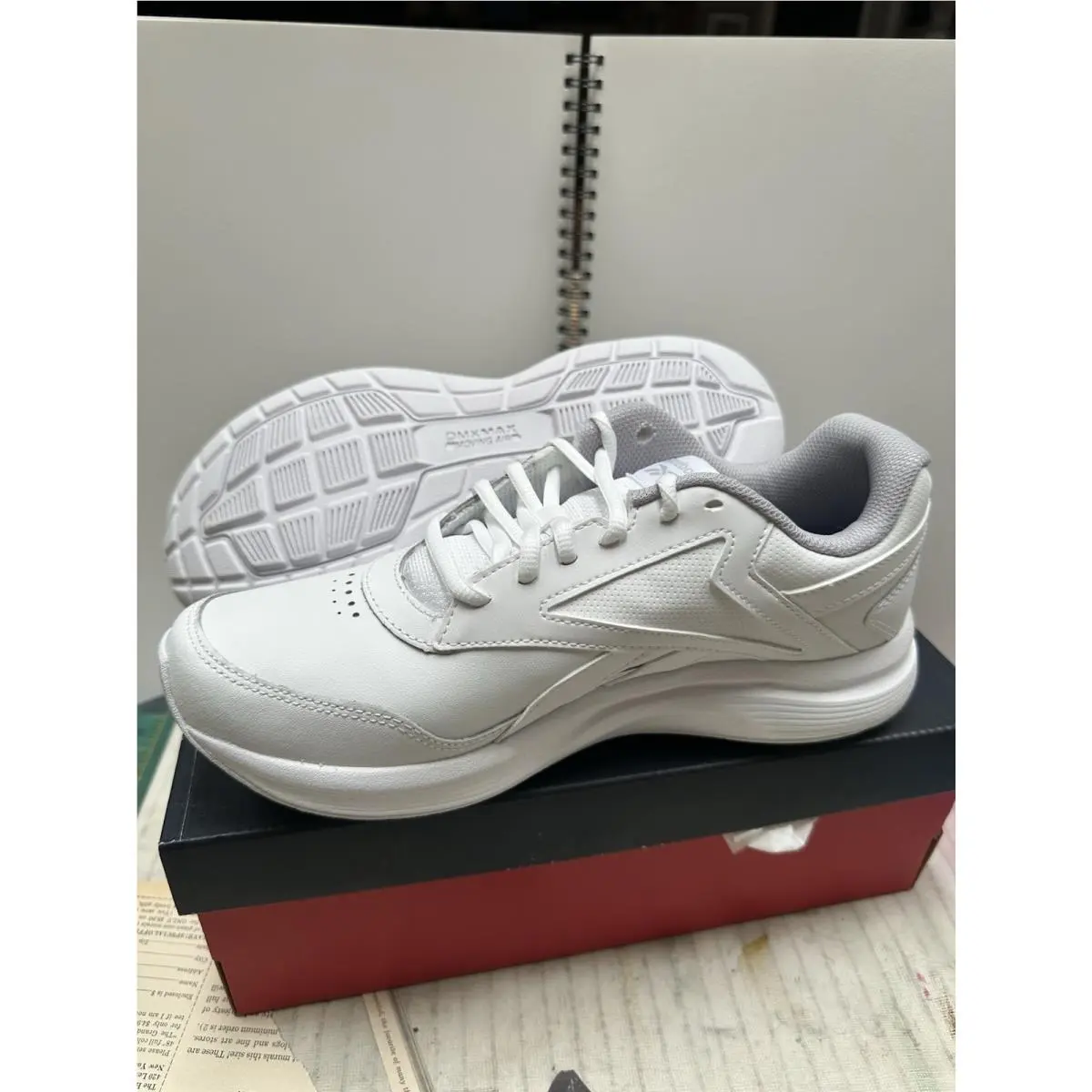 Reebok Ultra 7 Dmx Max Men White Leather Lifestyle Sneakers EH0861 Size 12.5