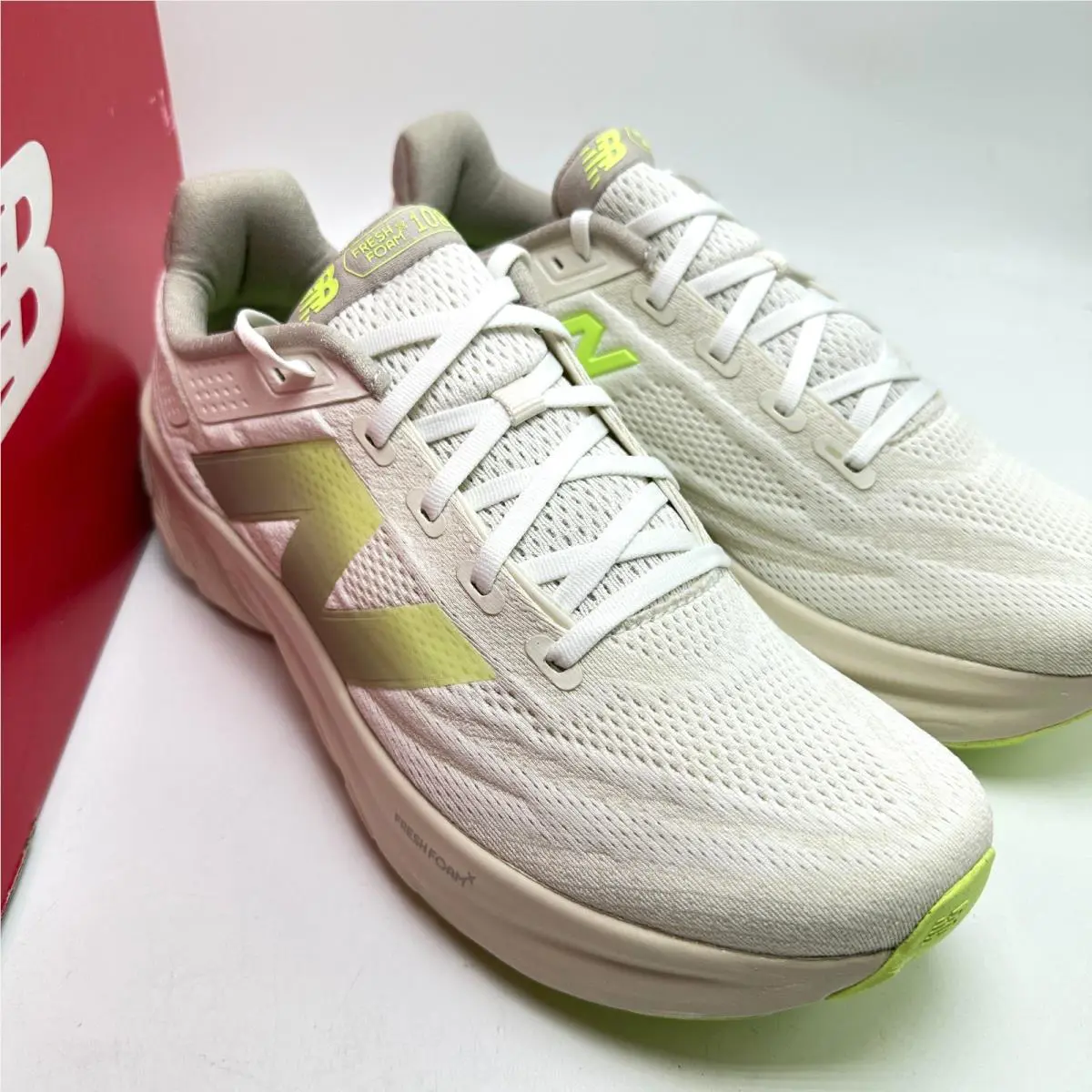 New Balance shoes - New Balance 1080 - M1080LUM - Moonrock/Bleached Lime Glo/Sea Salt 8