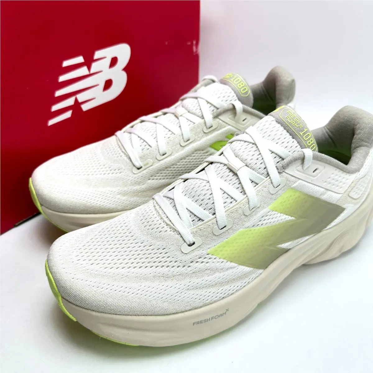 New Balance shoes - New Balance 1080 - M1080LUM - Moonrock/Bleached Lime Glo/Sea Salt 5