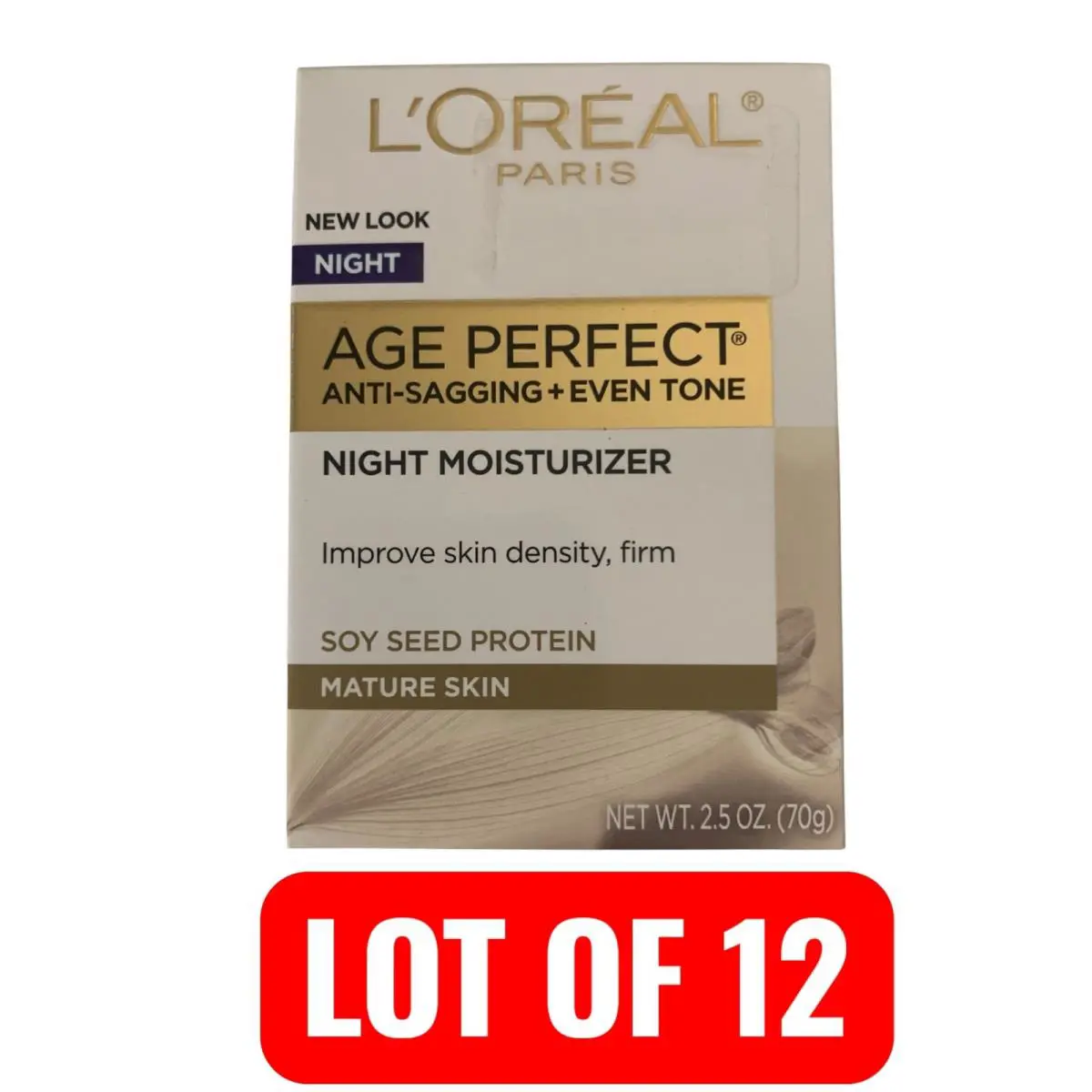 Lot of 12 Loreal Age Perfect Anti-sagging Night Moisturizer Soy Seed Mature Sk