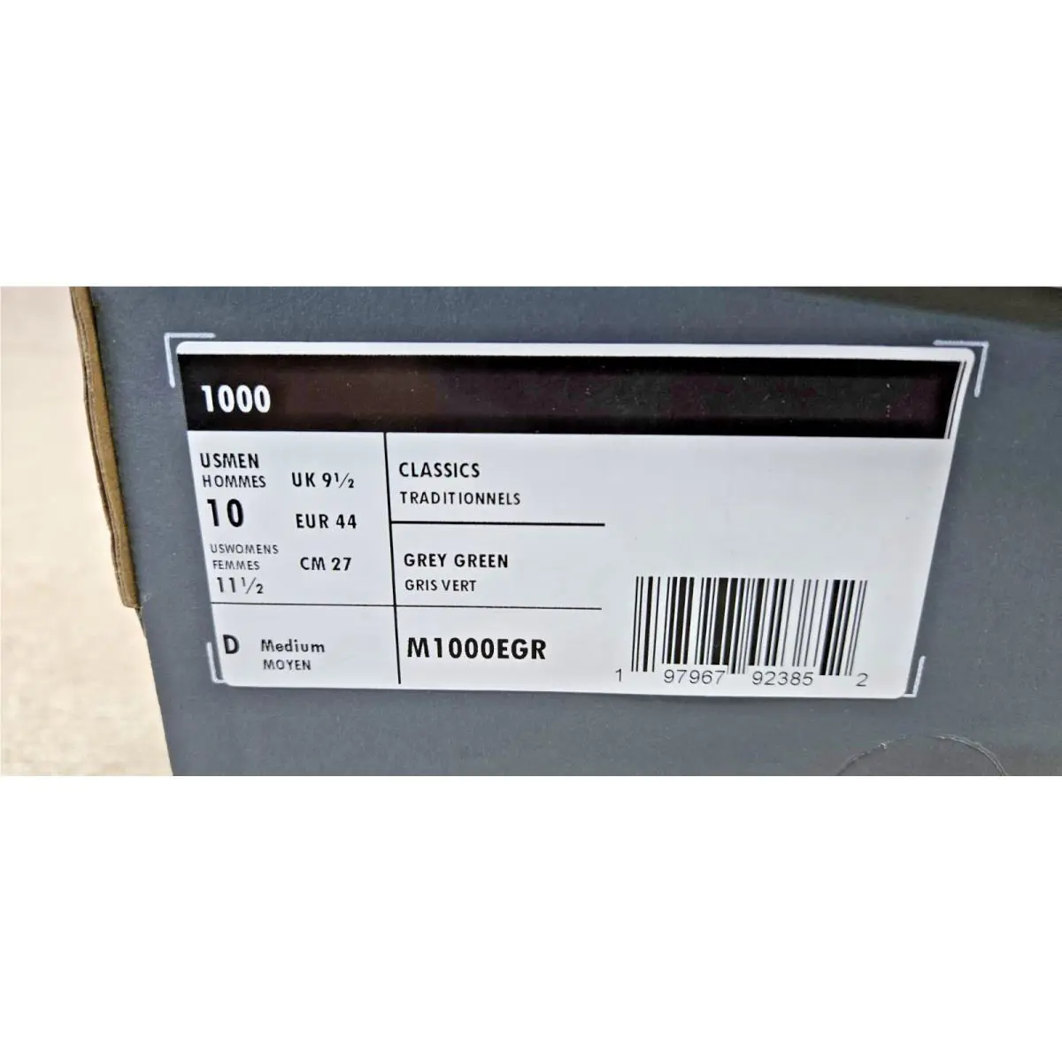 New Balance shoes - New Balance 1000 - M1000EGR - Silver 9
