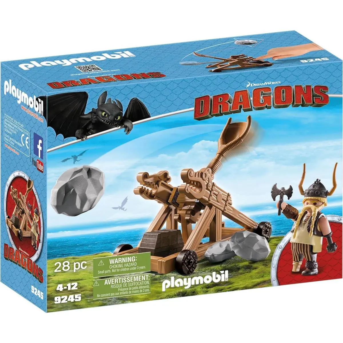 Playmobil How to Train Your Dragon Gobber with Catapult