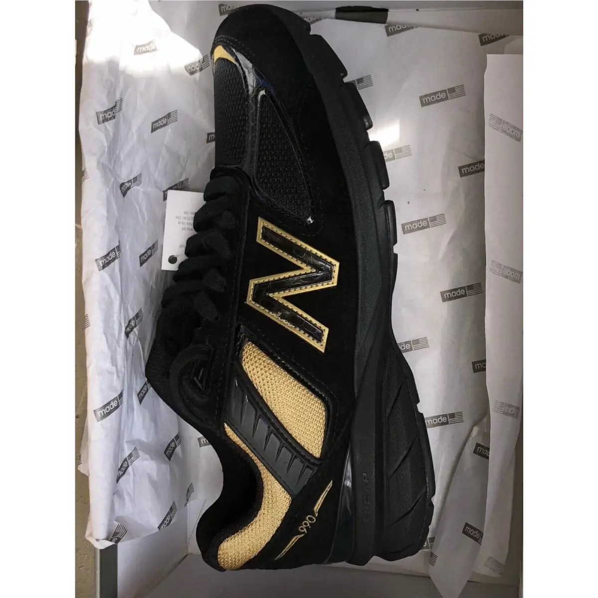 New Balance shoes - New Balance 990 - 990V5 - Black and Gold (UPC: 194768358449) 0