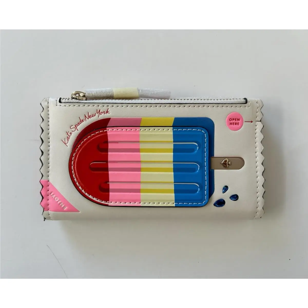 Kate Spade Snack Bar Popsicle Small Slim Bifold Wallet KK990