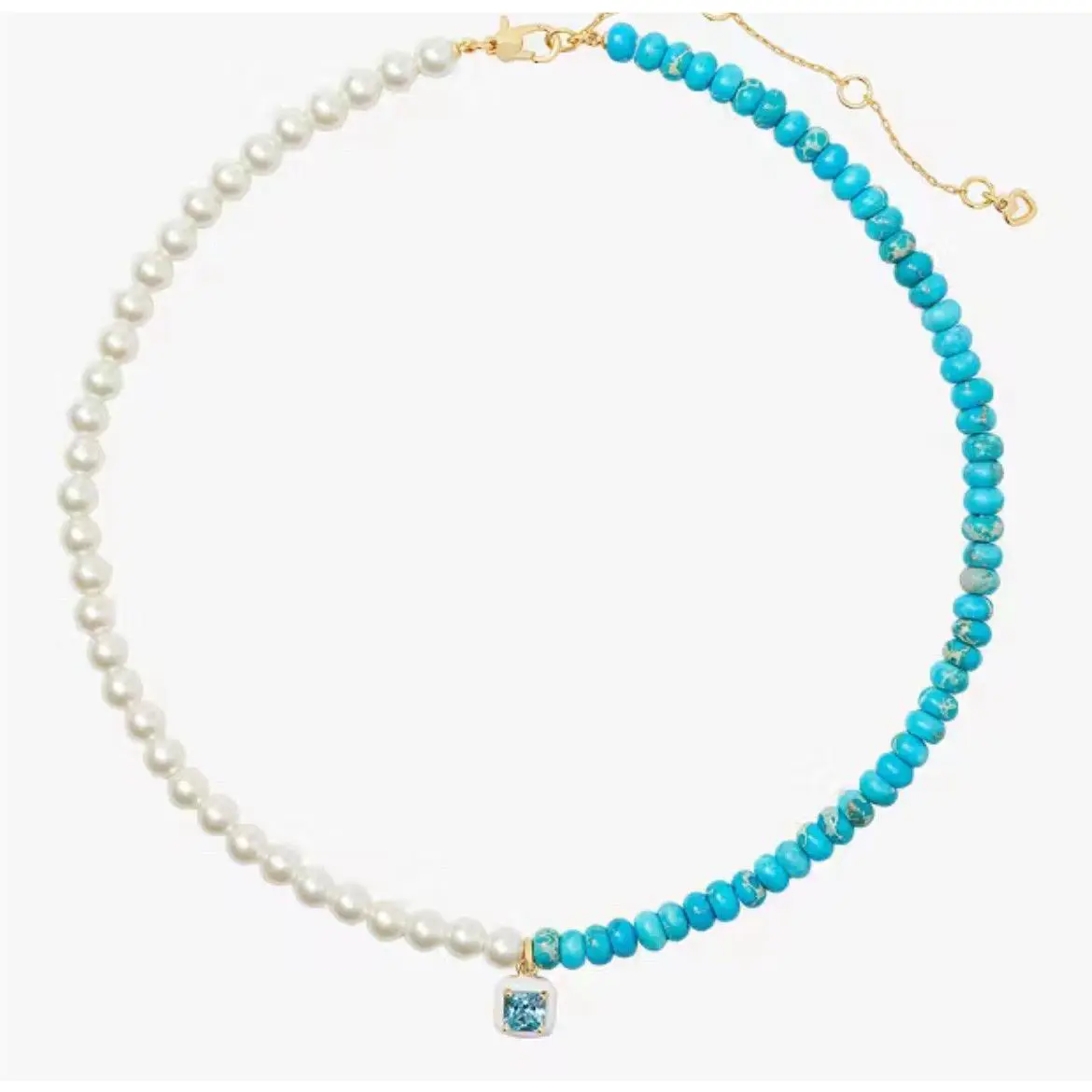 Kate Spade Turquoise Pearls Brighten Up Beaded Necklace