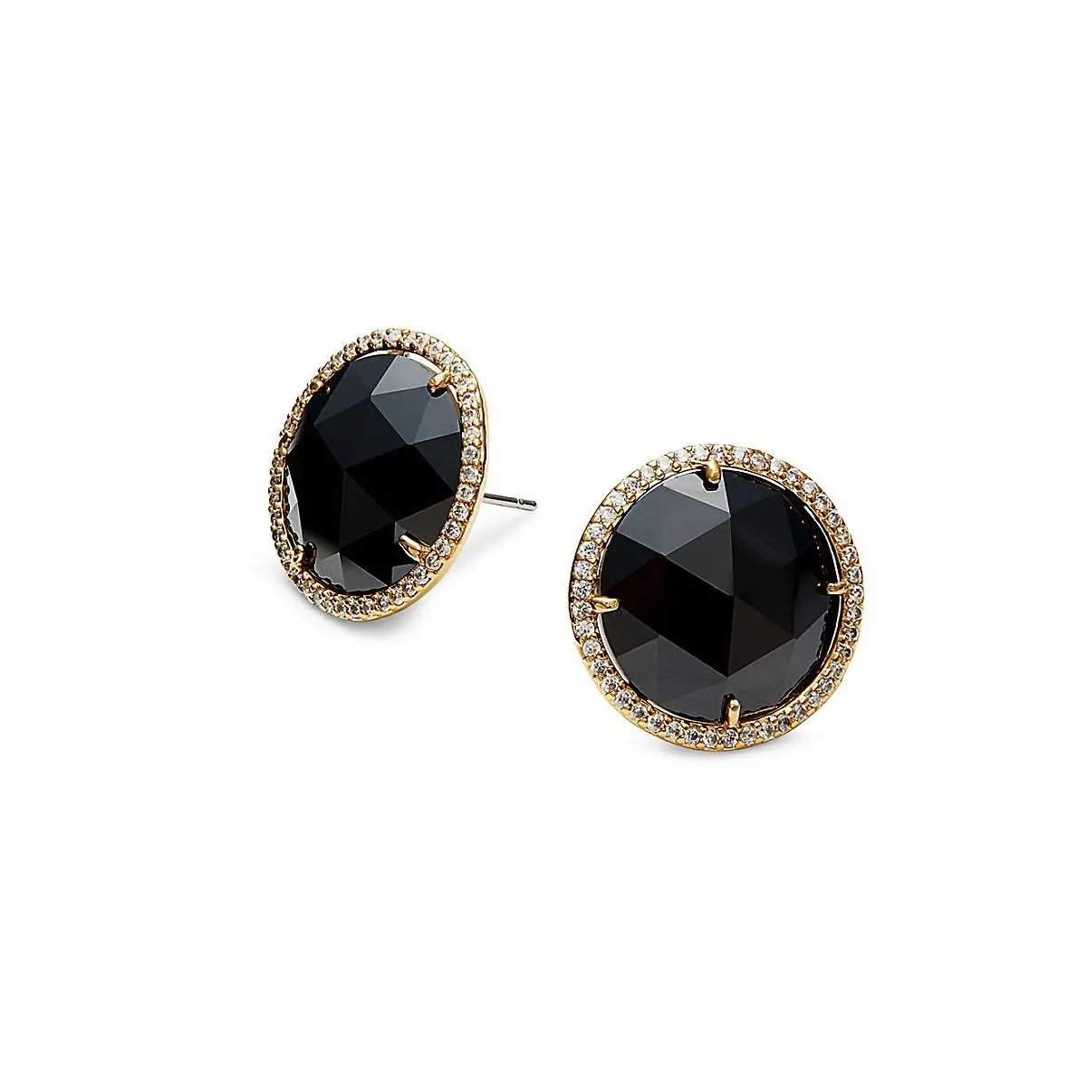 W1207 She Has Spark Cubic Zirconia Black Stud Round Earrings by Kate Spade