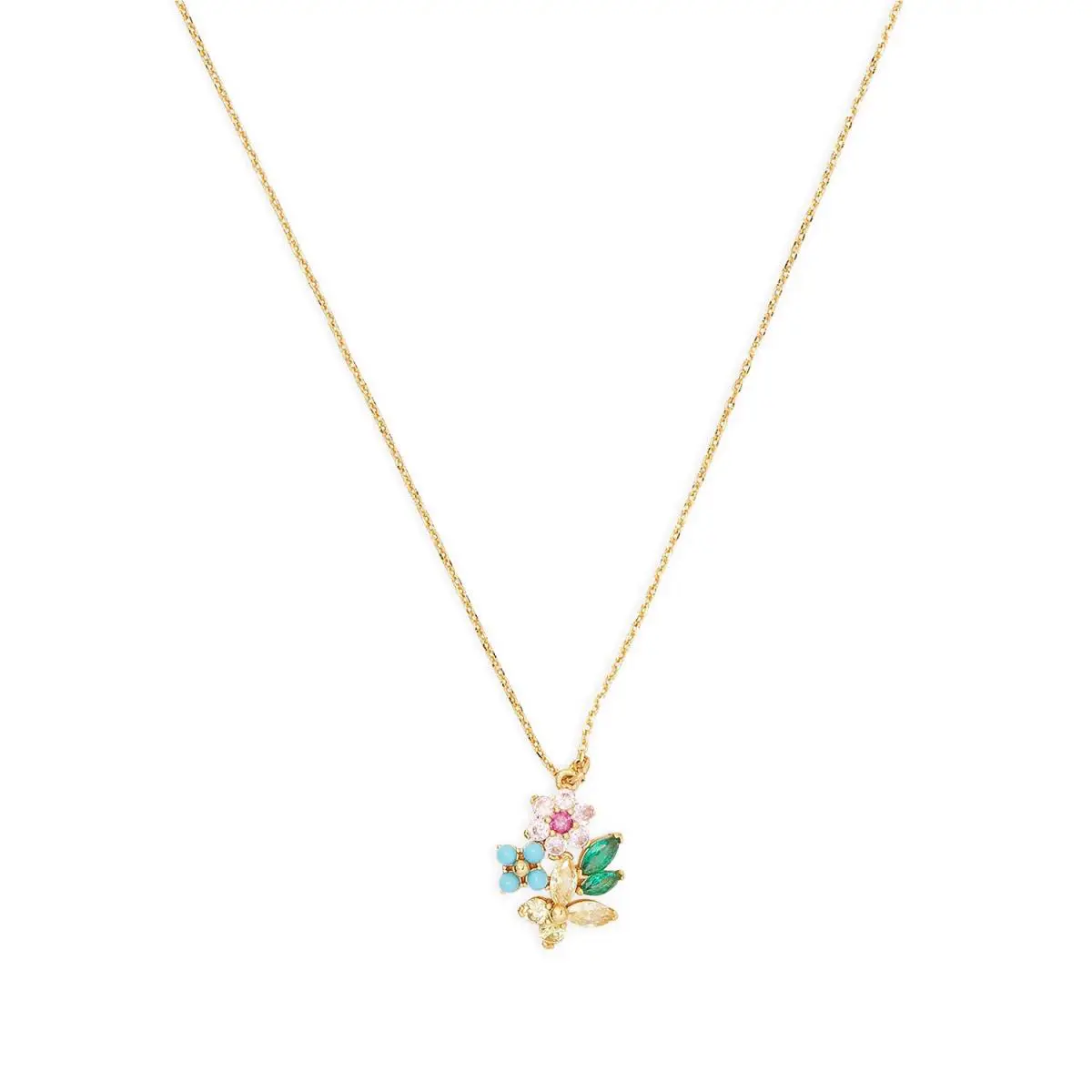 Kate Spade W1204 Cubic Zirconia New Bloom Mini Cluster Pendant Necklace