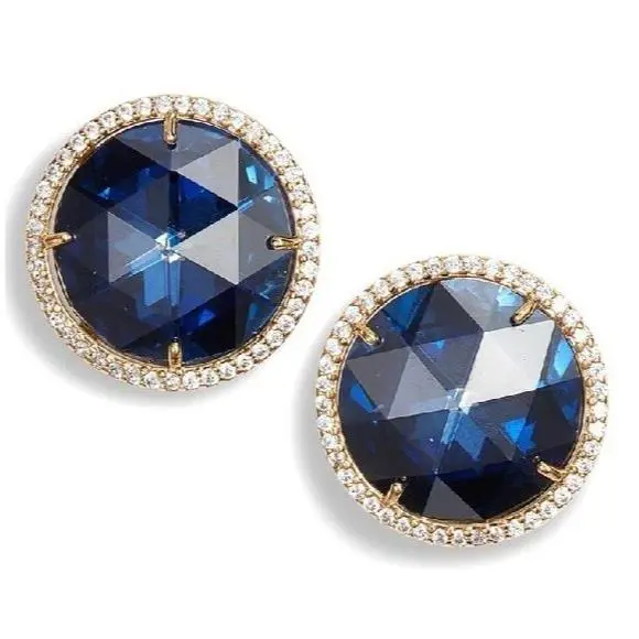 Kate Spade W1209 She Has Spark Cubic Zirconia Montana Stud Round Earrings