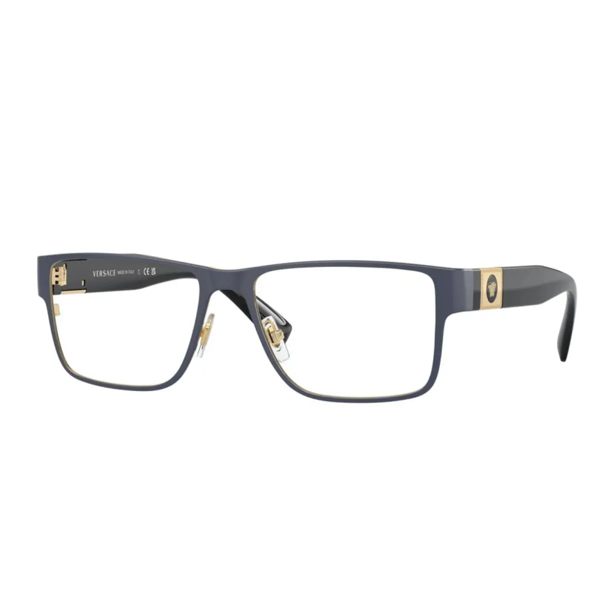 Versace Rectangular Eyeglasses Mod. 1274 1468 57-17 140 Blue Gold Frames