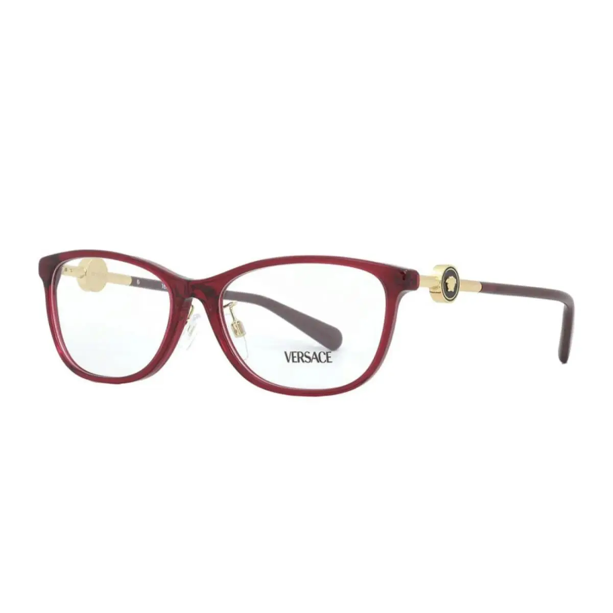 Versace VE3297D 388 Transparent Red Eyeglasses Frame Italy
