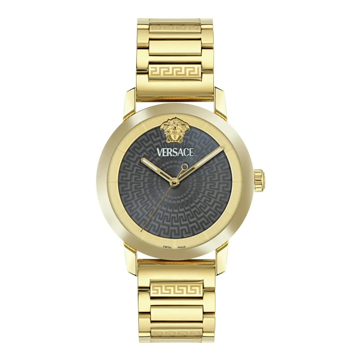 Versace Mens Gold 40mm Bracelet Fashion Watch
