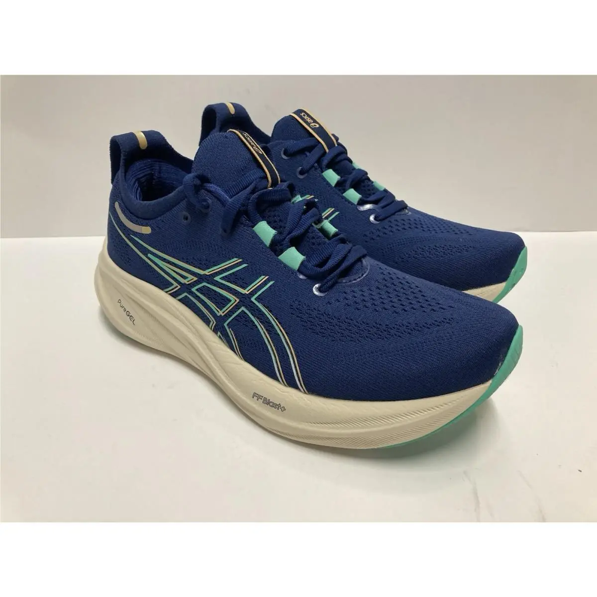 Size 8 - Asics Gel Nimbus 26 Blue Expanse Aurora Green Women