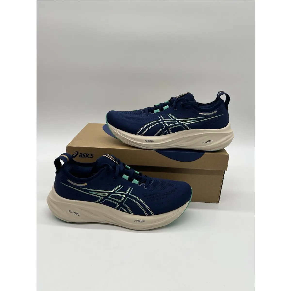 Asics shoes - ASICS Gel-Nimbus 26 - 1012B601-400 - Blue Expanse / Aurora Green (UPC: 4550457129206) 1