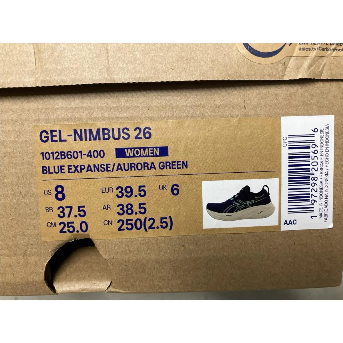 Asics shoes - ASICS Gel Nimbus - Gel Nimbus - 1012B601-400 - Blue (UPC: 197298205696) 6